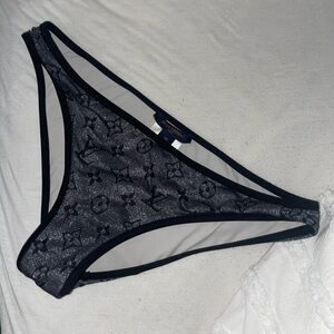 Glittery monogram bottom swim.